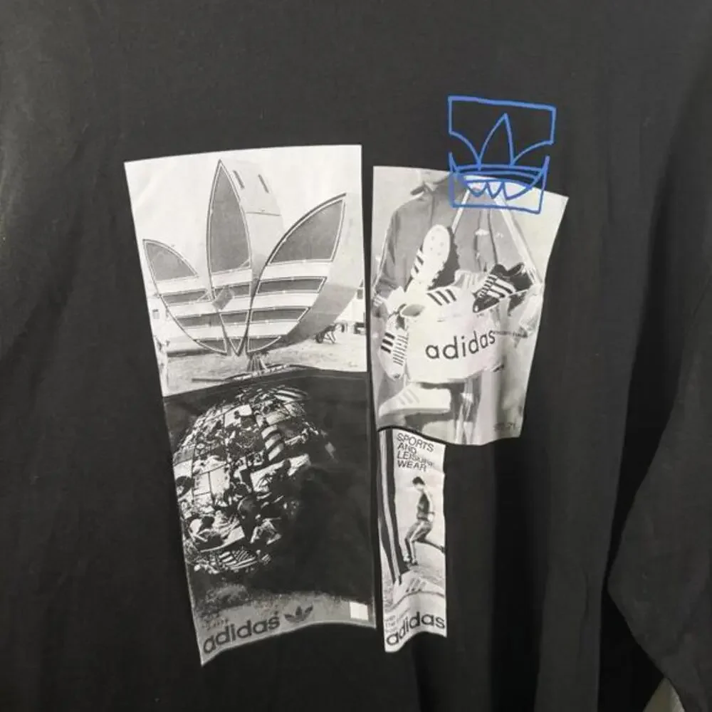 Adidas Originals‎ Common Memory Long Sleeve T-Shirt Black Men's 2XL